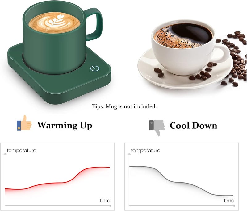 Vobaga Coffee Mug Warmer for Desk with Auto Shut Off & 3-Temp Settings, Coffee Cup Warmer with Smart Safety Alert Home Office Accessory, Perfect for Coffee, Tea, Milk (No Mug) - Image 4